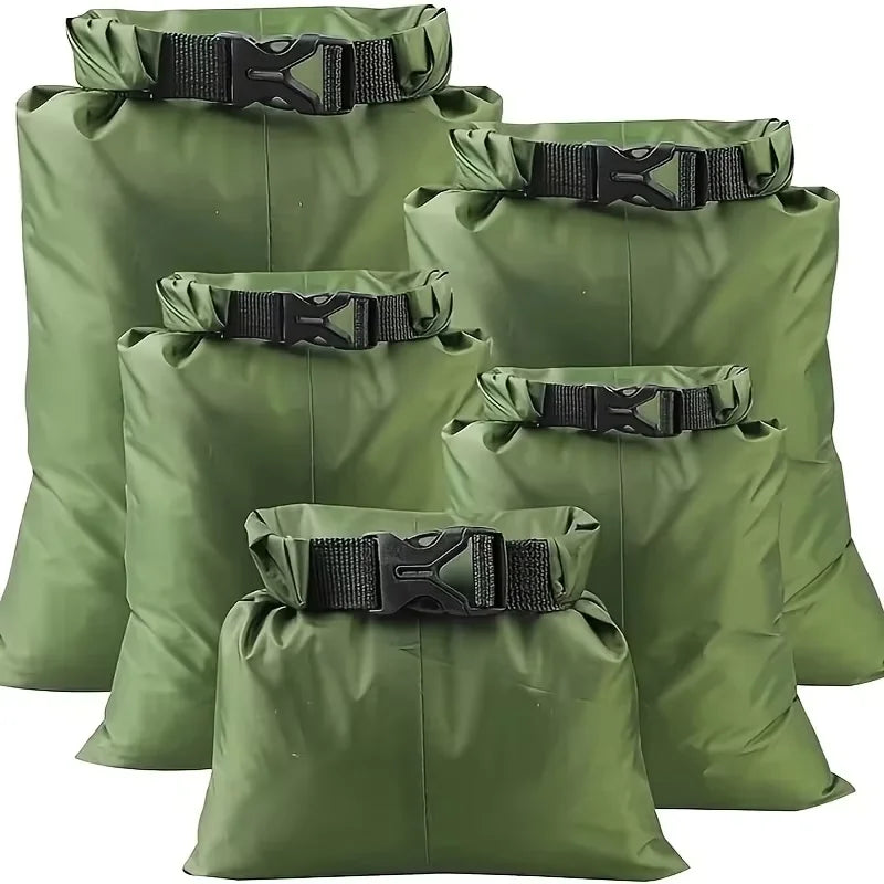 6Pcs Outdoor Lightweight Waterproof Dry Bag Set Multifunctional Drifting River Trekking Sealed Storage Bags