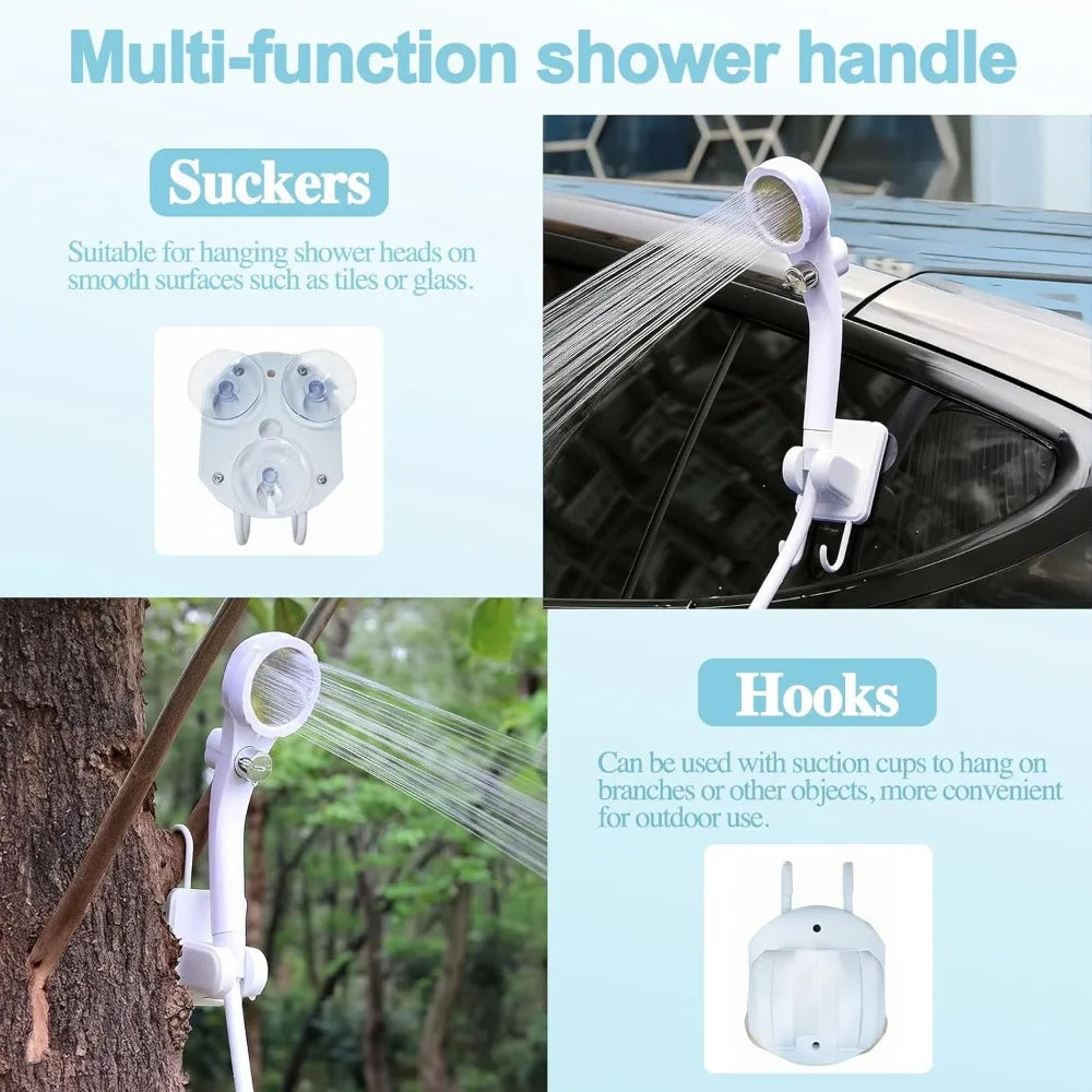 Portable Camping Shower, Rechargeable Camp Shower Pump, Outdoor Shower Kit for Beach, Pet, Travel, Car