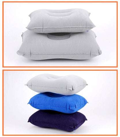 Portable Ultralight Inflatable PVC Nylon Air Pillows Camping Sleep Cushion Travel Hiking Beach Car Plane Head Rest Camp Gears Convenient Ultralight Inflatable Air Pillow Sleep Cushion Travel Bedroom Hiking Beach Car Plane Ultralight Inflatable Pillow